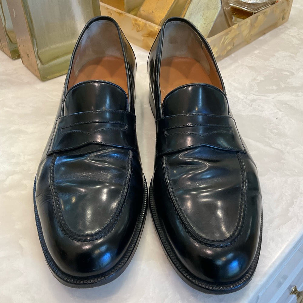 Salvatore Ferragamo Black Calf Leather Loafer Dress Shoe Men’s Sz 12D, Exce Cond - Picture 13 of 16